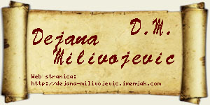 Dejana Milivojević vizit kartica